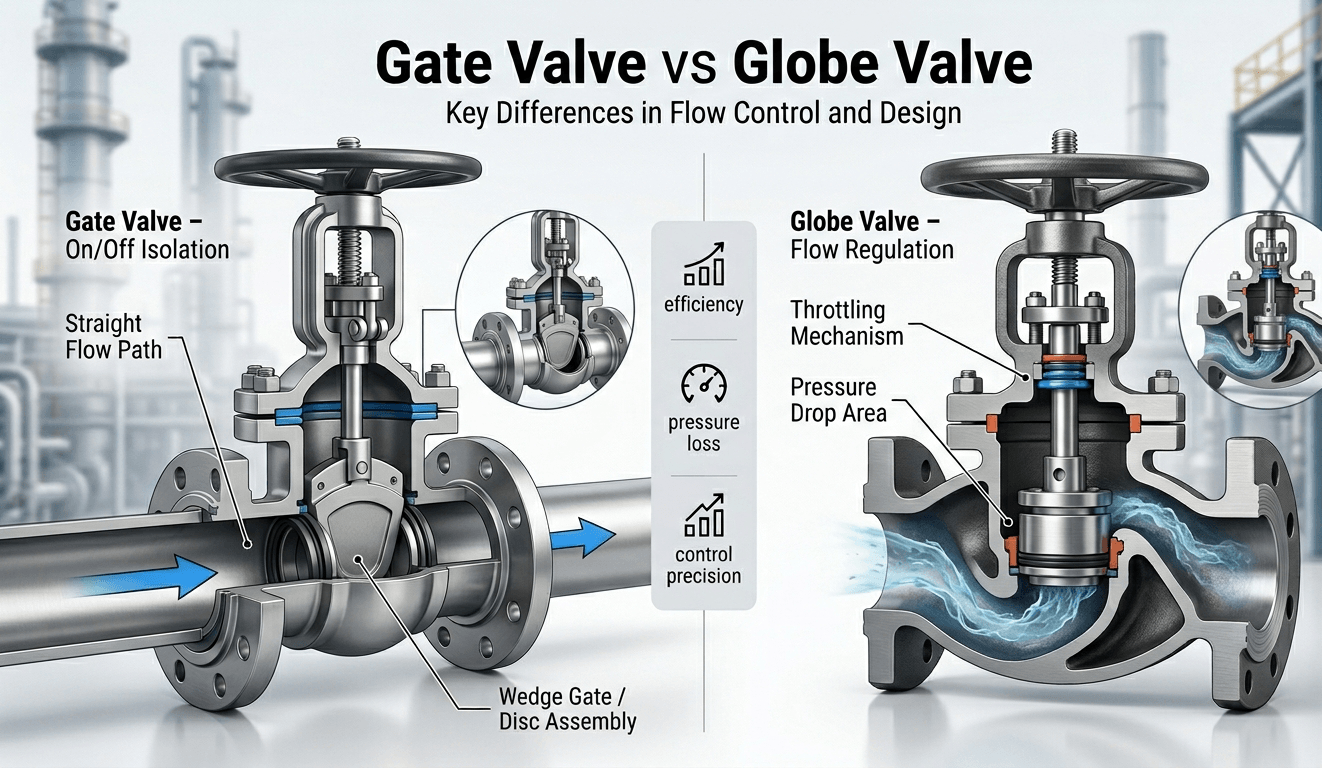Gate Valve vs Globe Valve - Key Differences Explained