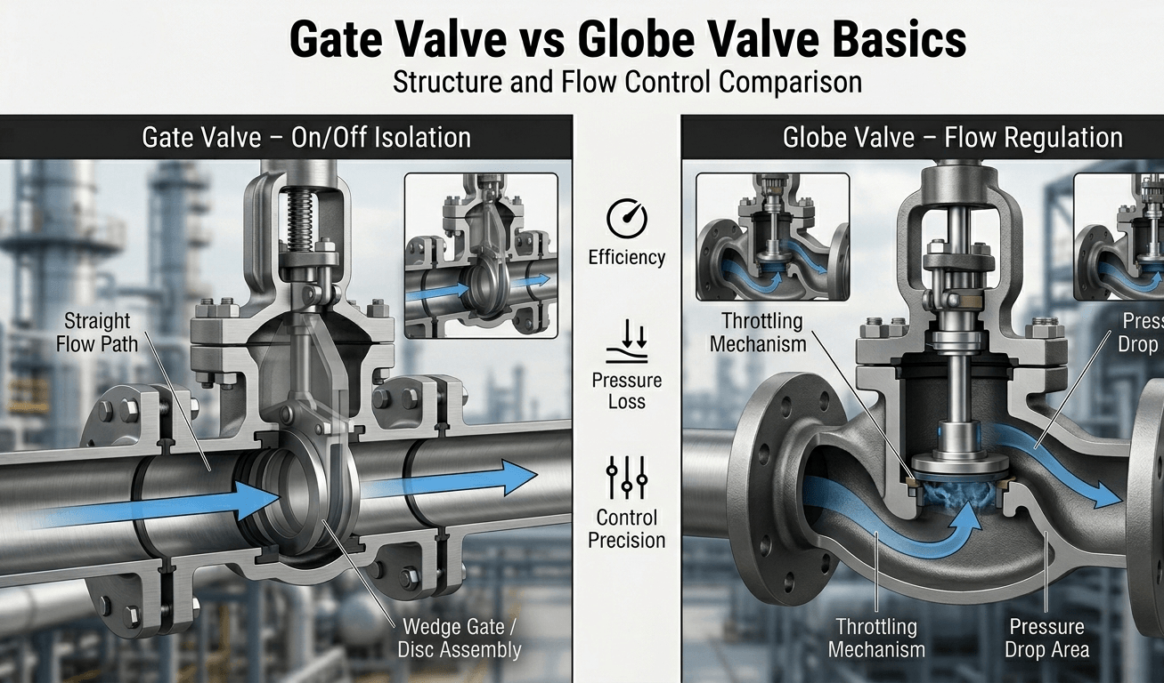 Gate Valve vs Globe Valve - Key Differences Explained