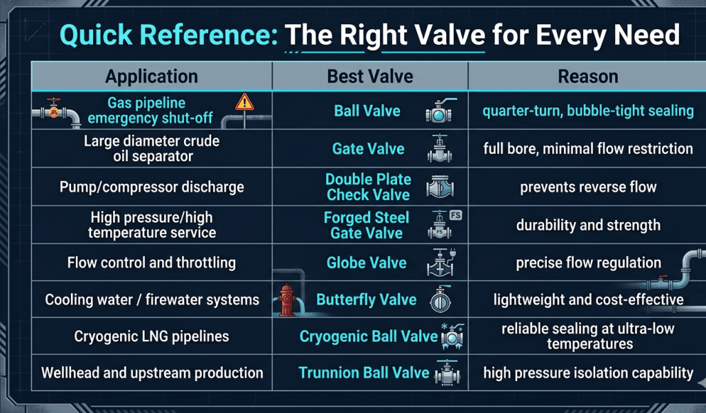 Quick Reference The Right Valve for Every Need
