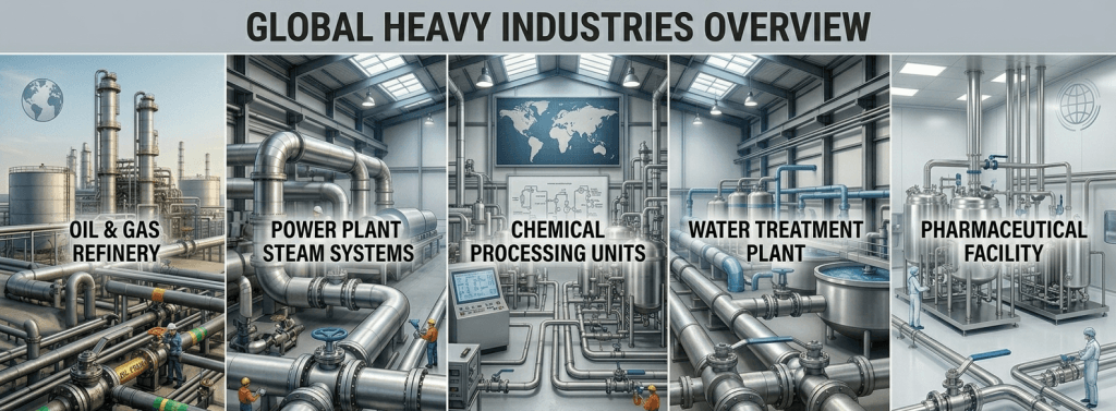 Ball valves used across oil gas, power plants, chemical, and water treatment industries.