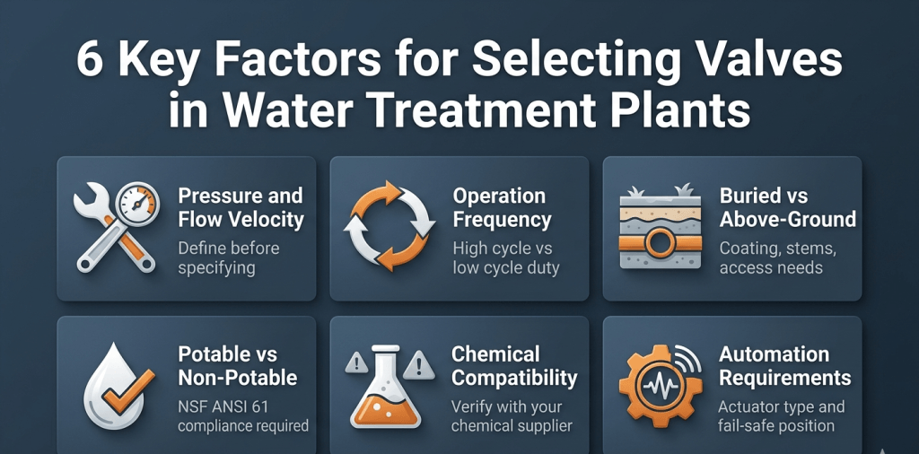 Key Factors for Selecting Valves in Water Treatment Plants