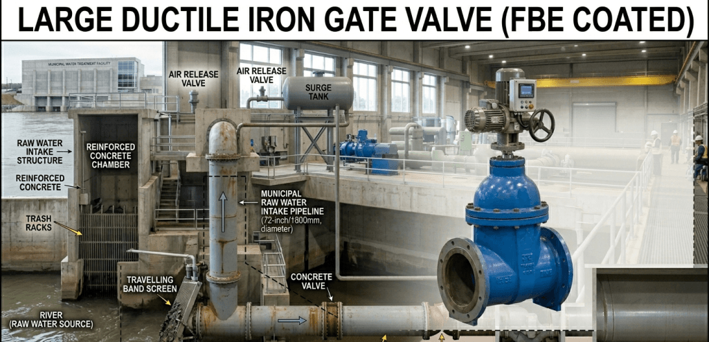 ductile iron gate valve for water treatment plant