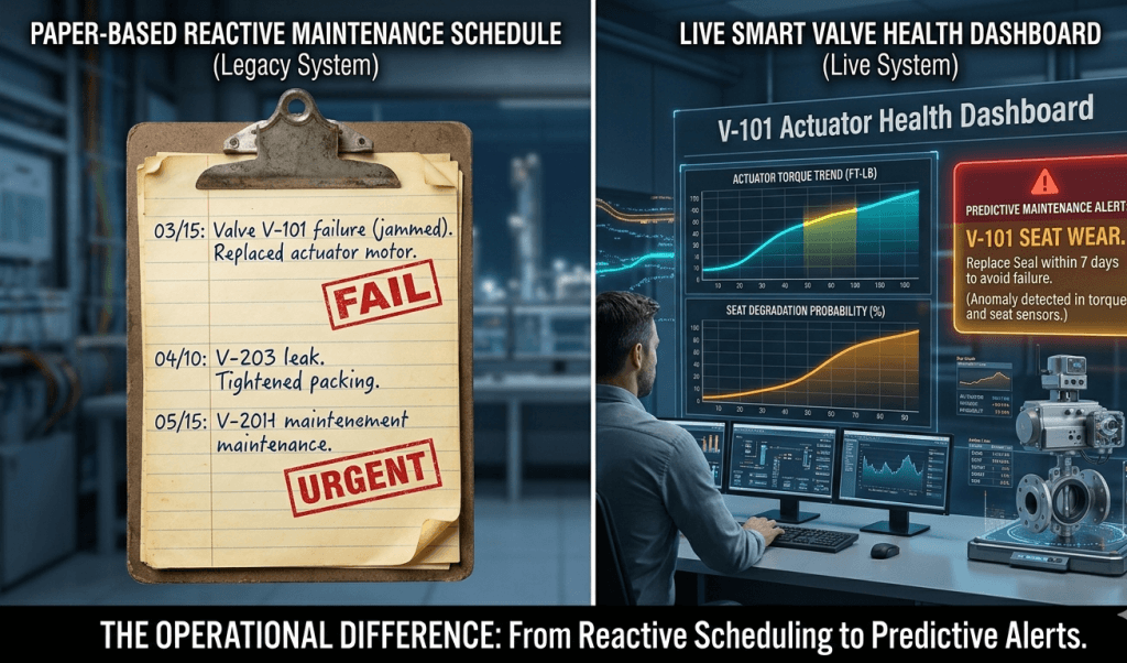 smart industrial valve predictive maintenance dashboard 